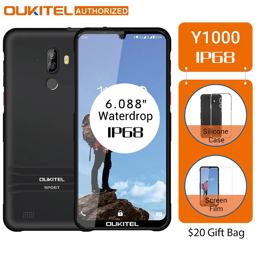 OUKITEL Y1000 смартфон с 5 5-дюймовым дисплеем процессором MT6580P ОЗУ 2 Гб ПЗУ 32 ГБ 6 088 мАч