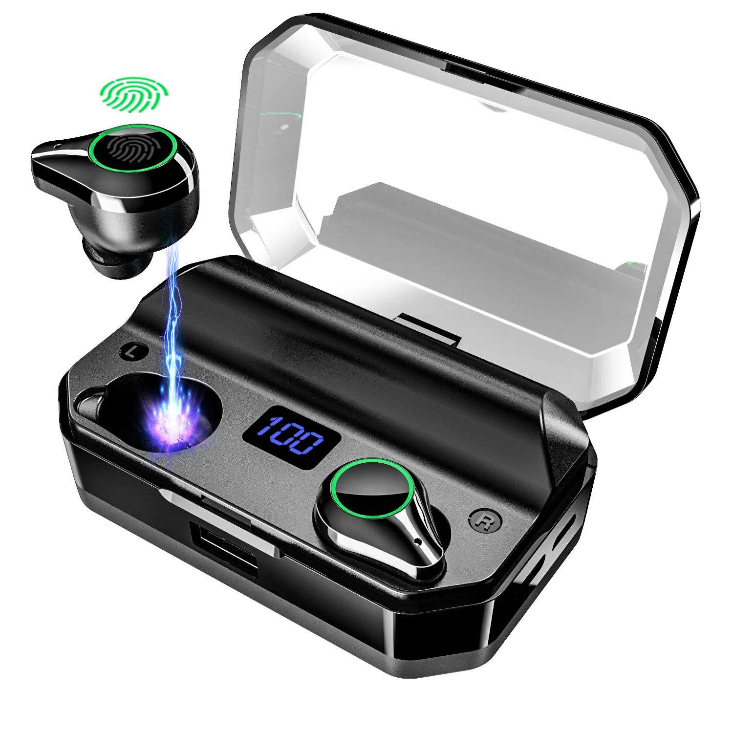 OLOEY T9 TWS Bluetooth наушники настоящие беспроводные стерео светодиодный цифровой
