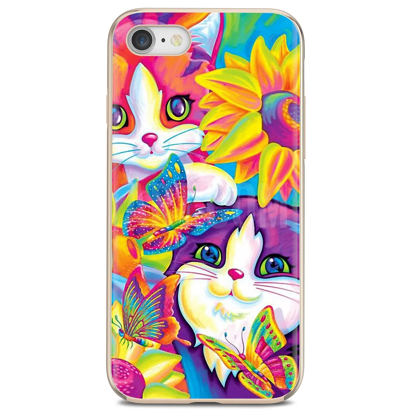 Силиконовый чехол для телефона Лиза Фрэнк тигр лошадь собака кот iPhone 11 Pro 4 4S 5 5S SE 5C