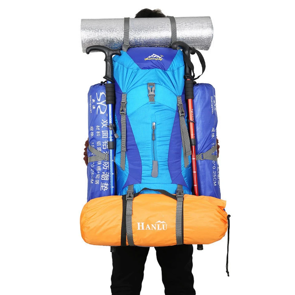 

75L Outdoor Sports Bag Mountaineering Backpack Hiking Camping Backpacks Trekking Rucksack Men Women Bag Travel Waterproof Bags