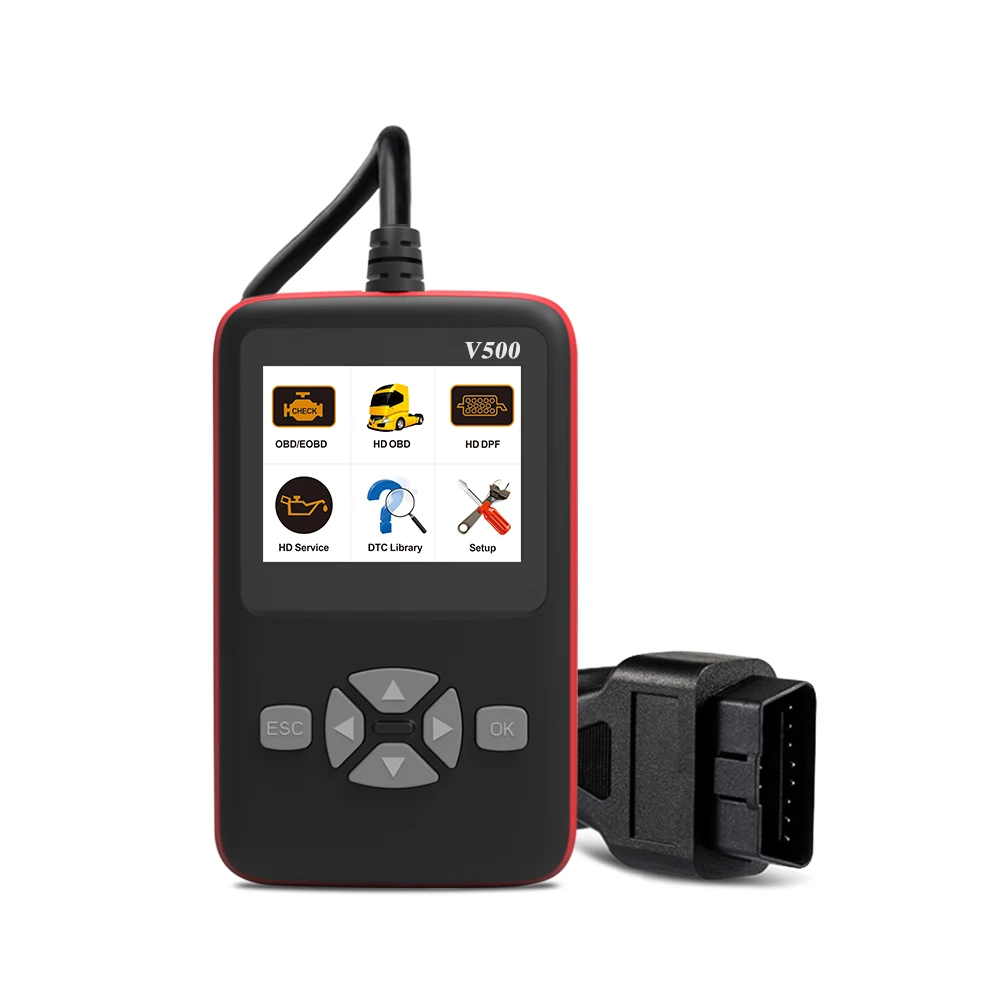 V500 OBD OBD2 диагностический сканер для автомобиля грузовика сверхмощный