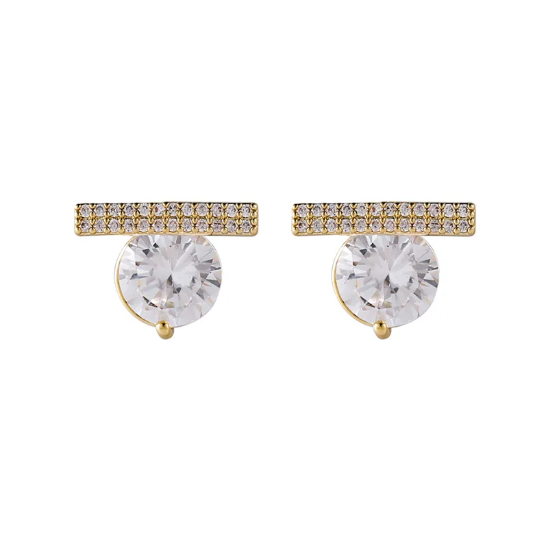 

Fashionable Stud Earrings for Women French Unique Design Temperament small Female Imitation Zircon Rhinestone Earrings