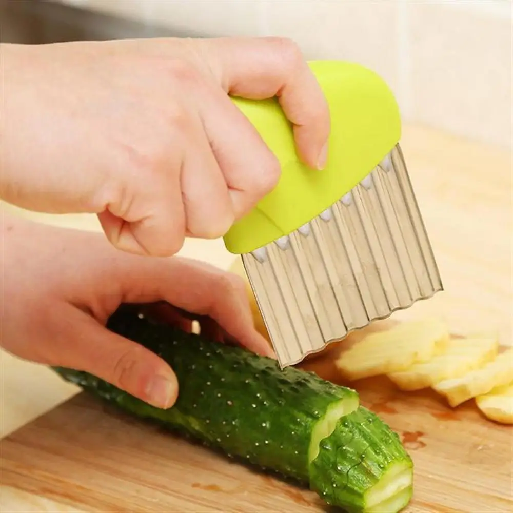 

Stainless Steel Wavy French Fries Cutter Potato Slicer Vegetable Chopper Veggie Slicer Durable Kitchen Gadgets