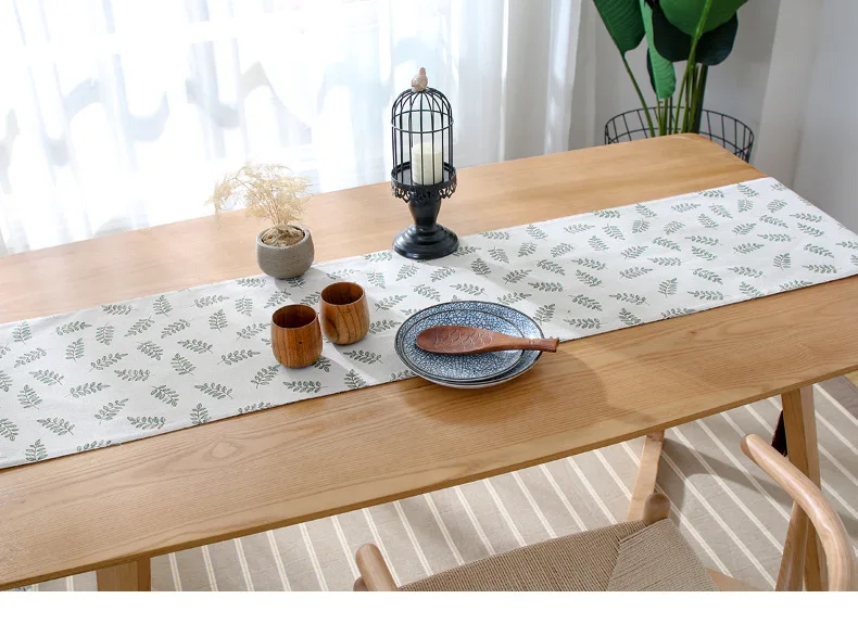 

European Style Simple Modern Table Runner Long Dining Table Double-layer Cloth Leaf Decoration TV Cabinet Cover Cloth Towel
