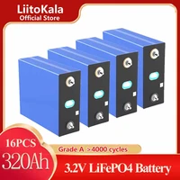 16pcs liitokala 3 2v 310ah 320ah lifepo4 battery pack diy 4s 12v 24v motorcycle electric car solar inverter batteries