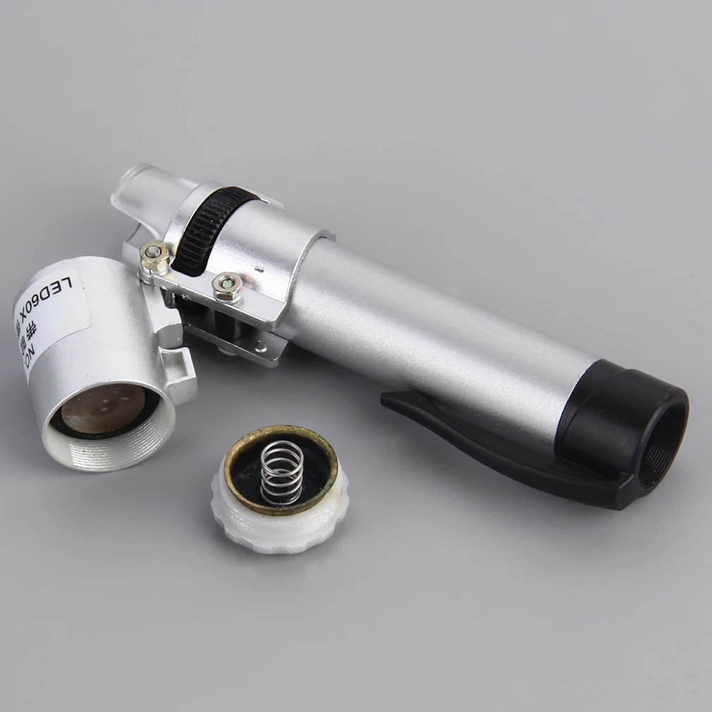 Новый 60X функция чтения ручка микроскоп Лупа серебро изысканно разработан