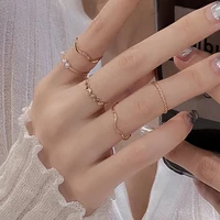 5pcslot ring set wavy charm bracelets for women prime circle luxury cuff bracelet female bangles for women