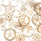 Необработанные Деревянные Шестерни, скрапбукинг, сделай сам для домашнего декора, Смешанные Украшения из натурального дерева, 20-40 мм, 36 шт.