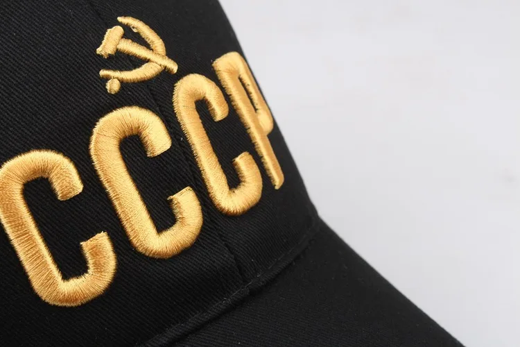 

2021 CCCP USSR Russiane Baseball Caps For Men Women Boy Unisex 3D Embroidery Black Summer Snapback Cap Adjustable Cotton Dad Hat