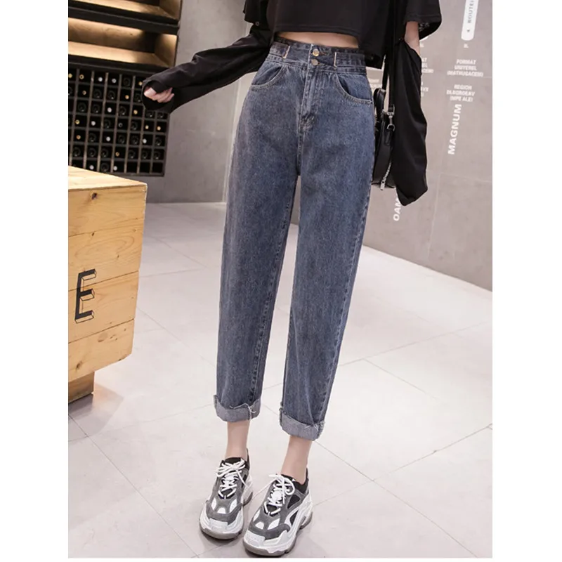 JUJULAND Jeans Woman Loose Casual Harem Pants Boyfriends Mom Streetwear Denim Women Trousers Jean Femme 809 | Женская одежда