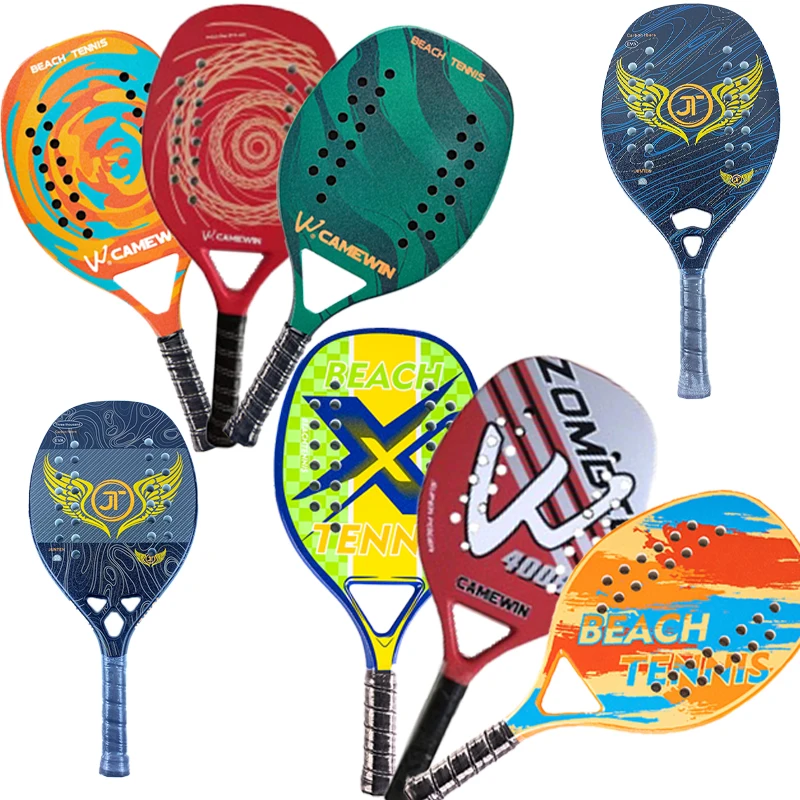 

NEW Adult Professional Full Carbon Beach Tennis Paddle Racket EVA Face Raqueta Unisex Equipment Raquete