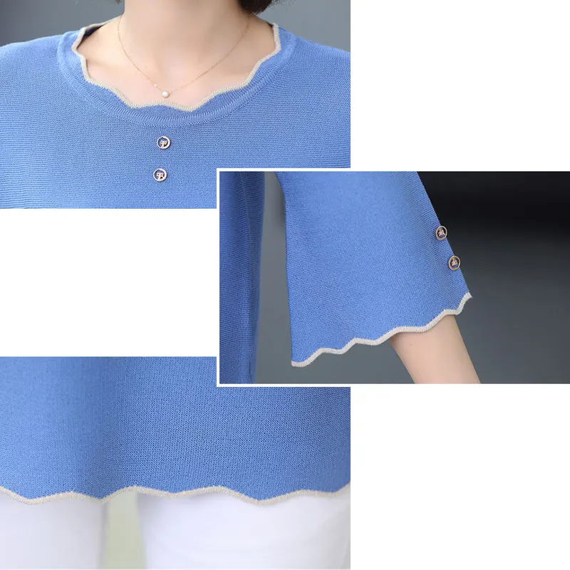 

2021 New Summer Tops M-6XL Oversized Women Loose Cotton T Shirt Casual Half Sleeve Tee Shirt Fashion 6Color Ladies Tops