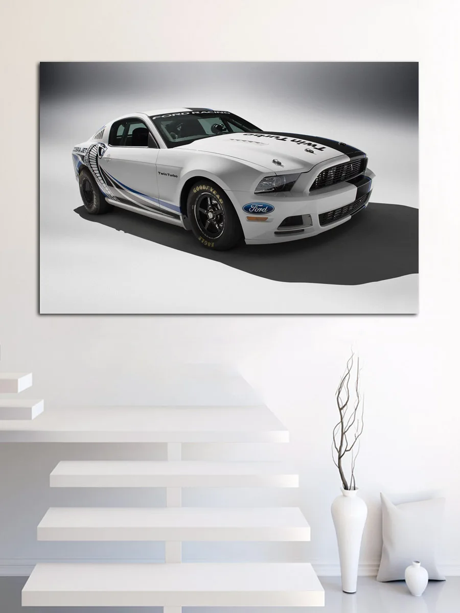 Художественные плакаты KC099 с изображением спортивного автомобиля машины mustang для