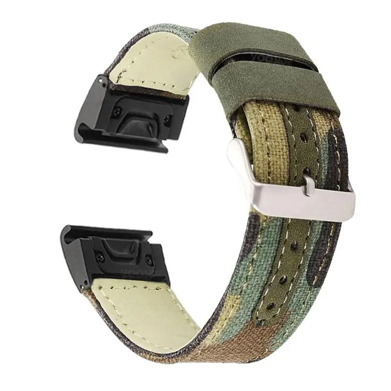 Camouflage Fenix 6 браслет 26 мм Quick Fit нейлон камуфляжные часы ремешок для смарт-часов Garmin Fenix 5X Плюс/5X/3/3 HR/D2 Чарли/спуск Mk1 - Цвет: Camouflage