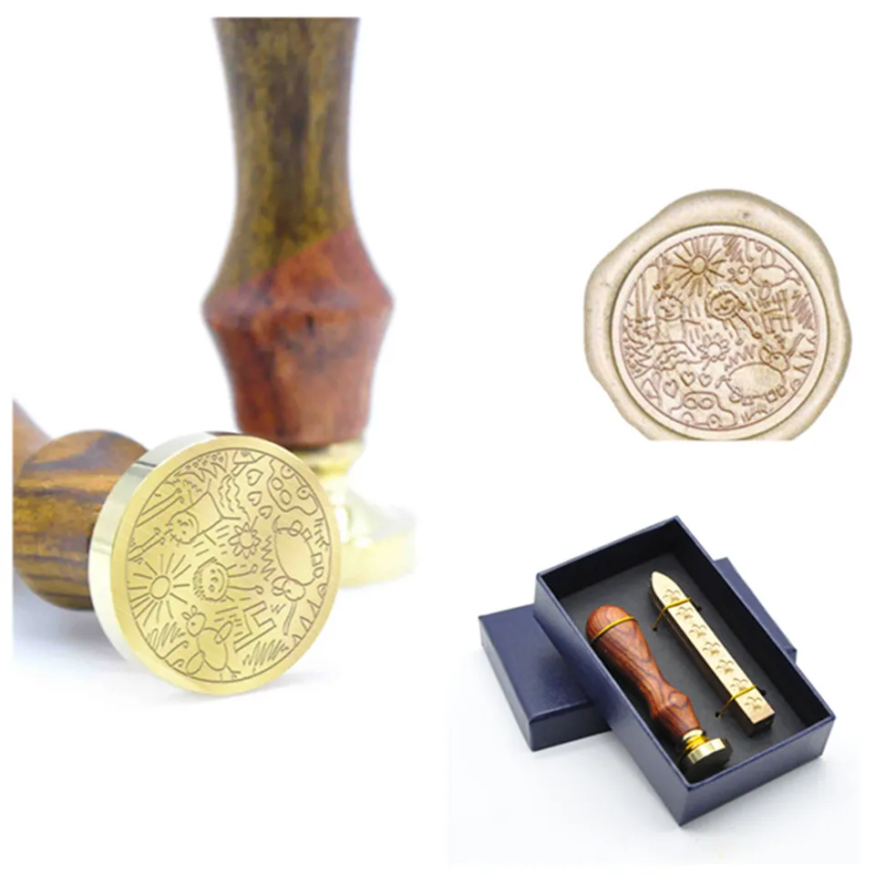 Новый воск штамп B32 на заказ Печать Свадебное приглашение tuyere Винтаж Детские