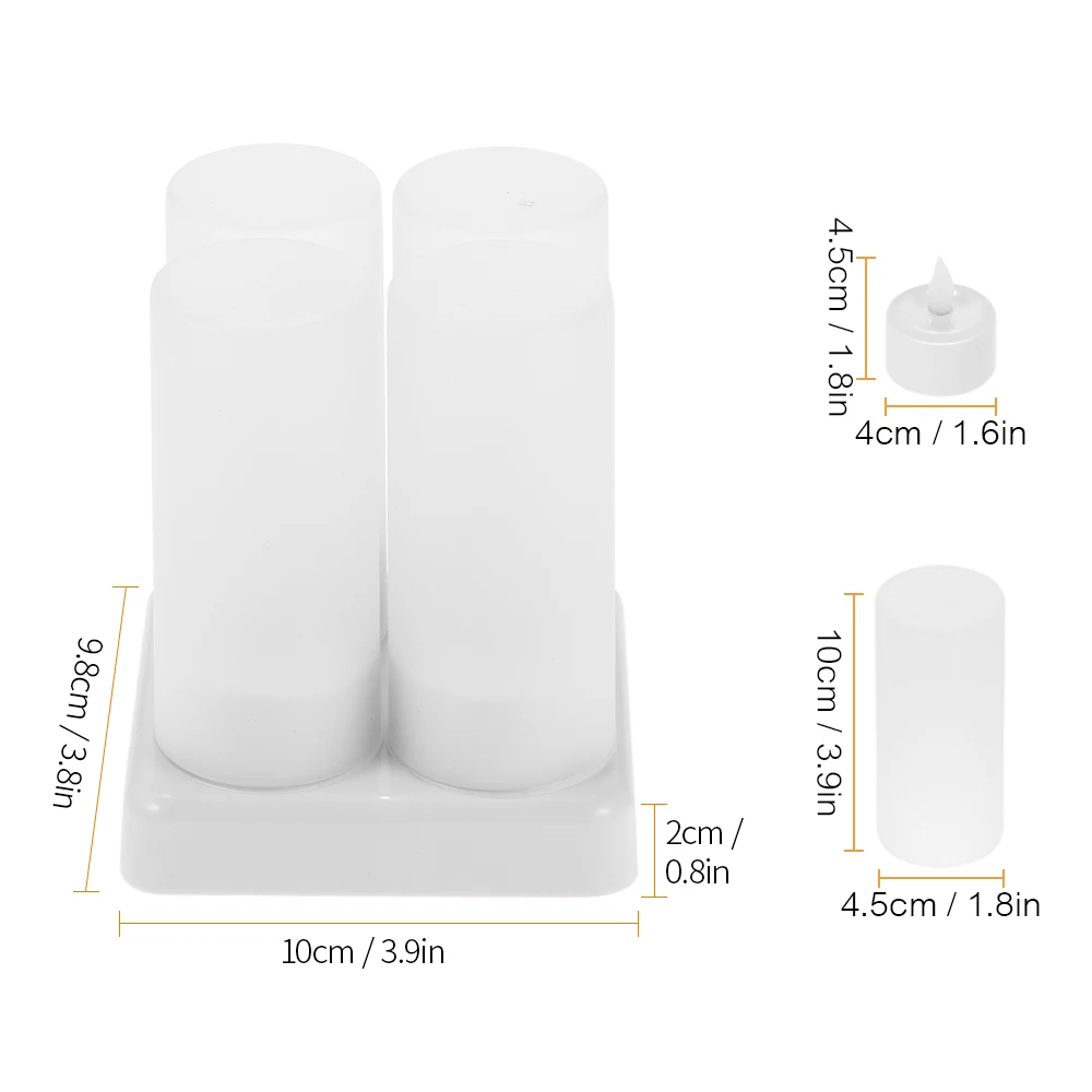 12 шт. светодиодный свечи USB Перезаряжаемый светильник мерцающие короткие без