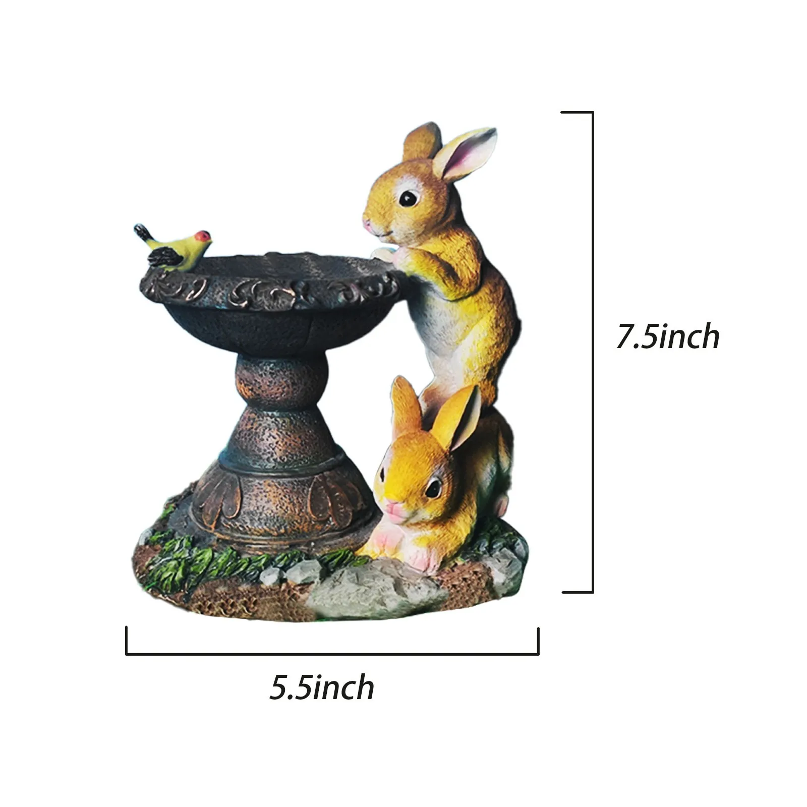 

Rabbit Garden Statues And Figurines, Garden Art Outdoor Garden Decor, Solar Luz Solares Exterior