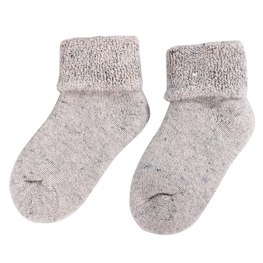 Носки для новорожденных детские носки мальчиков и девочек зимние Утепленные