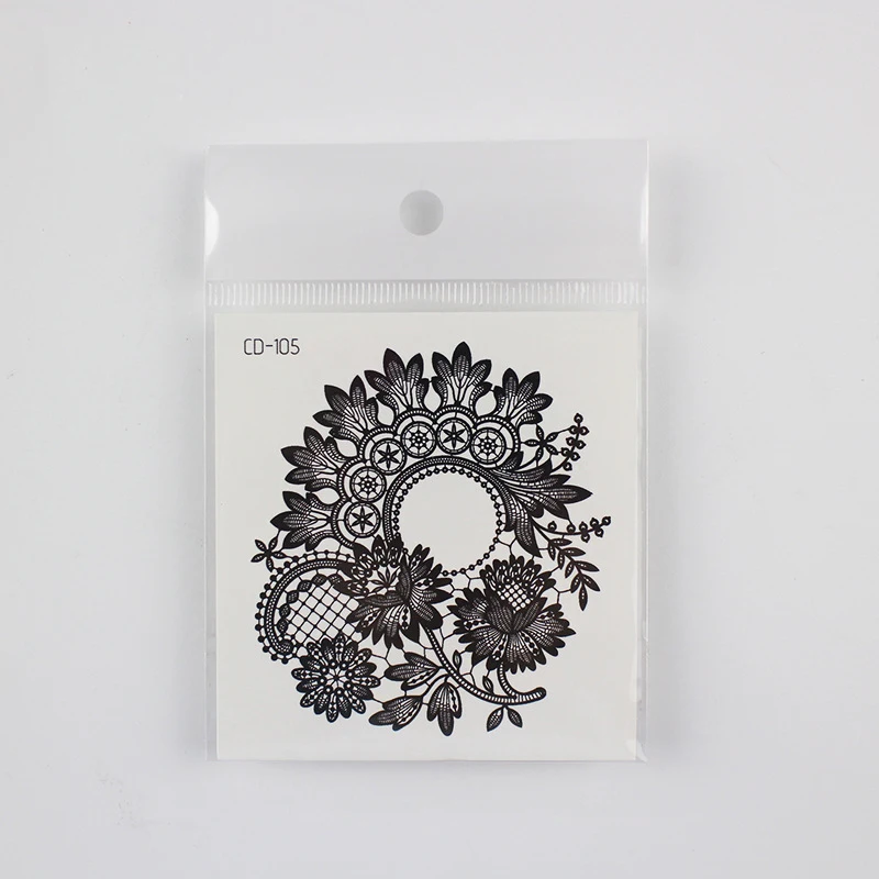 Новинка 2021 Временные татуировки водостойкие хной перо узор мандалы модные