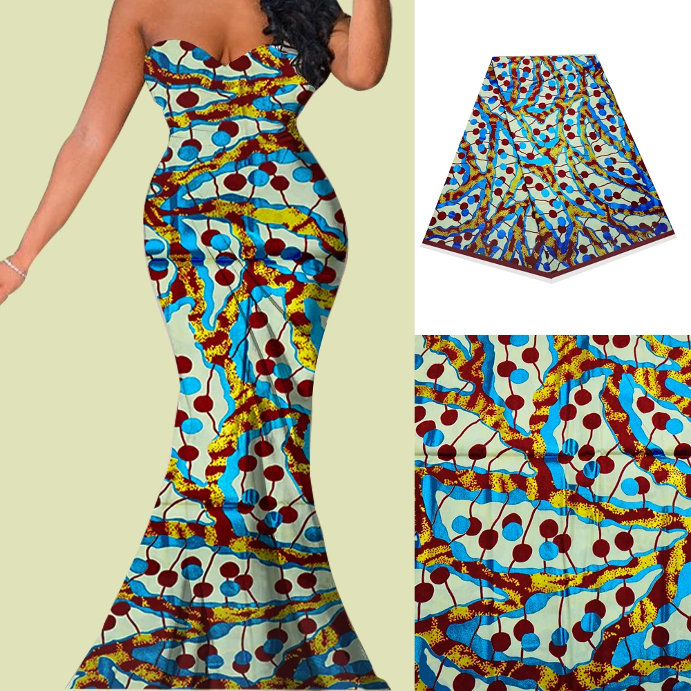 Нигерийская африканская вощеная ткань хлопковая оберточная с принтом материал