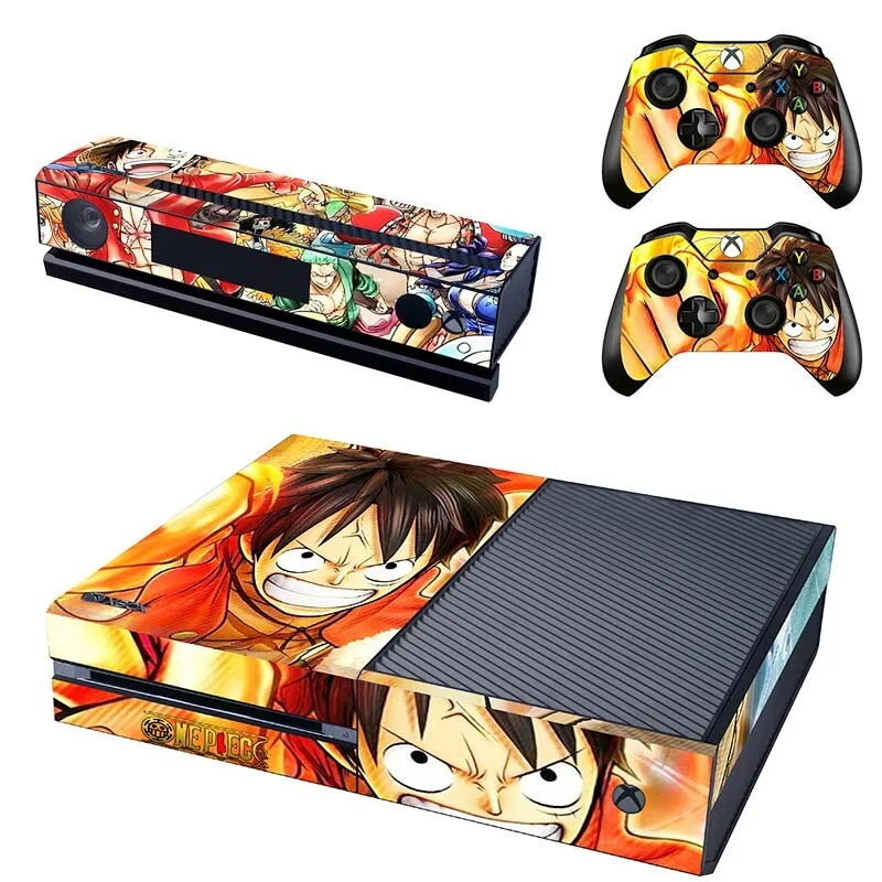 Аниме One Piece Luffy Skin Sticker Decal полное покрытие для консоли Xbox Kinect и 2 контроллеров Skins s |