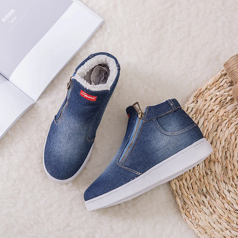 

2021 New Winter Cotton Shoes Women's Warm Student Short Boots Flat-heel Korean Cotton Shoes Womens Casual Wool Boots