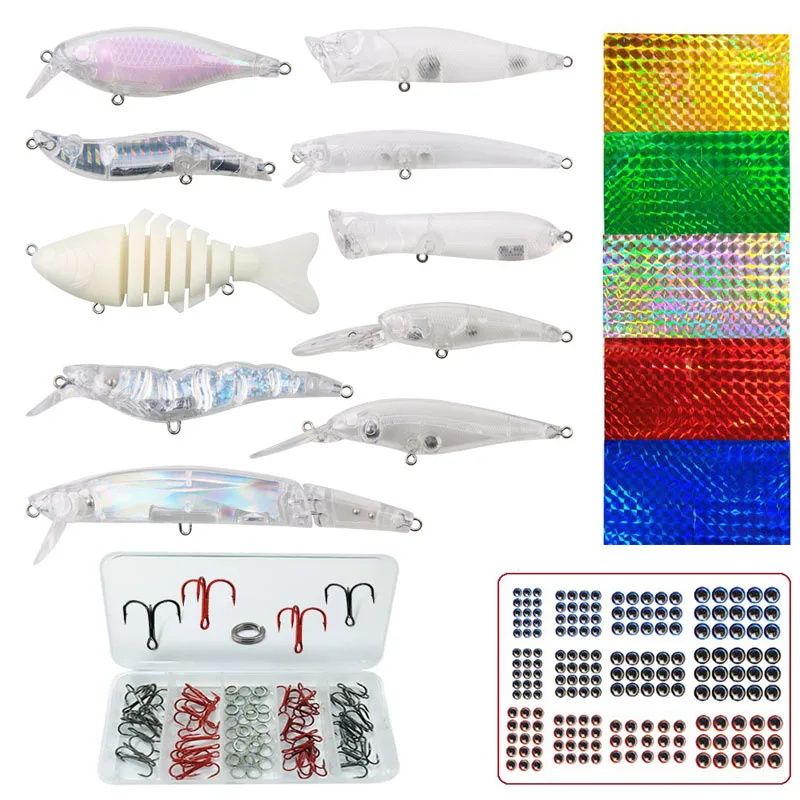 268 шт./компл. неокрашенные кренкбейты в виде гольяна набор жестких приманок