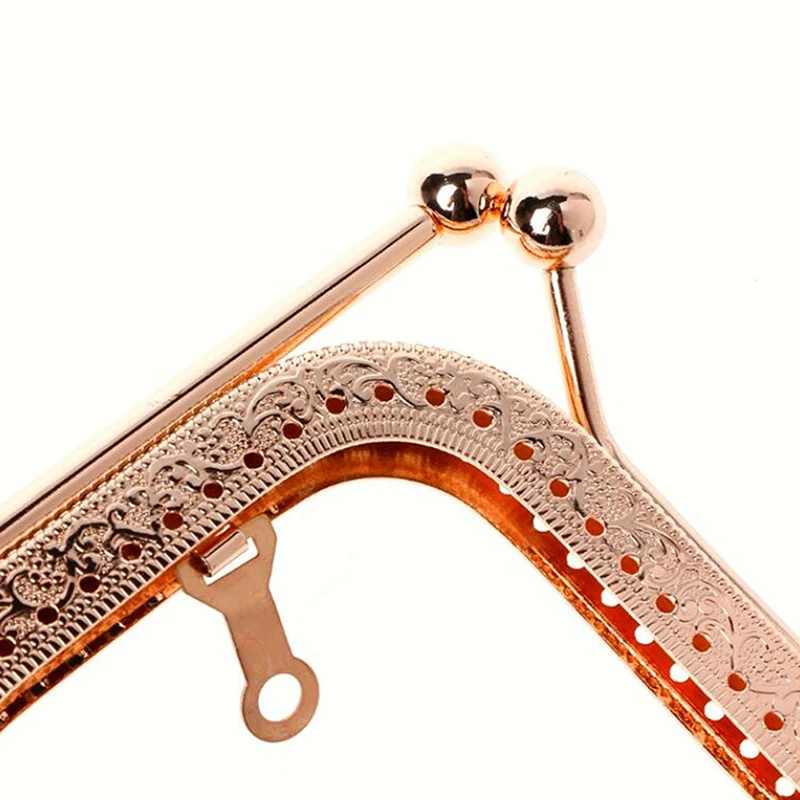 

New Hot 1pc Coin Purse Bag Kiss Clasp Lock Metal Arch Frame Hand DIY Craft 27cm Bag Parts Accessories