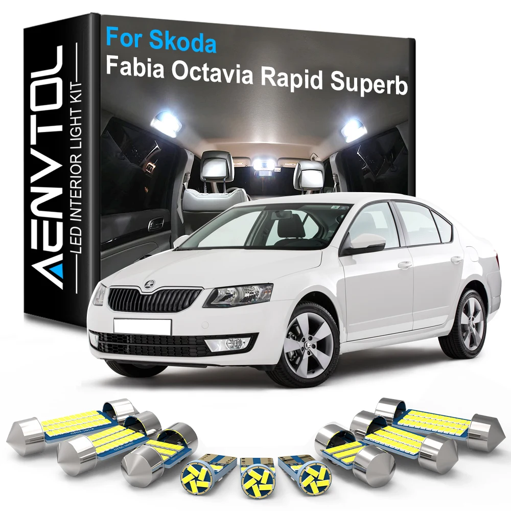 

AENVTOL Canbus For Skoda Superb 1 2 3 3U 3T 3V3 3V5 Fabia Octavia MK1 MK2 MK3 A5 A7 6Y NJ3 NJ5 Rapid Accessories Indoor Lamp LED