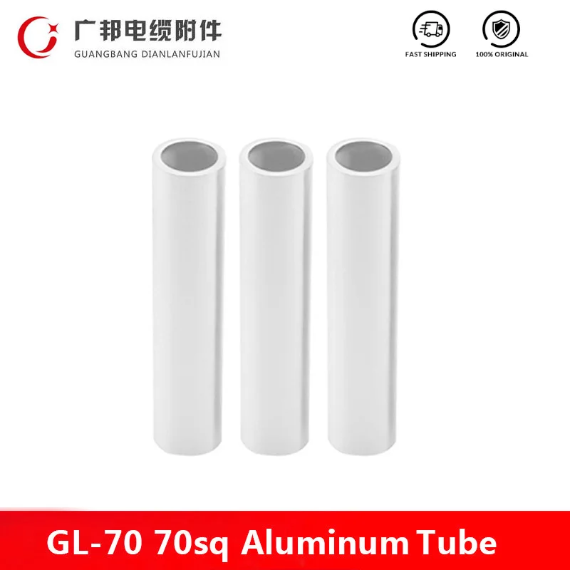 GL-70 70mm2 Aluminum Tube No Insulation Wire Cable Terminal Hole Passing Connector Sleeve Lug Crimp Factory Direct | Обустройство