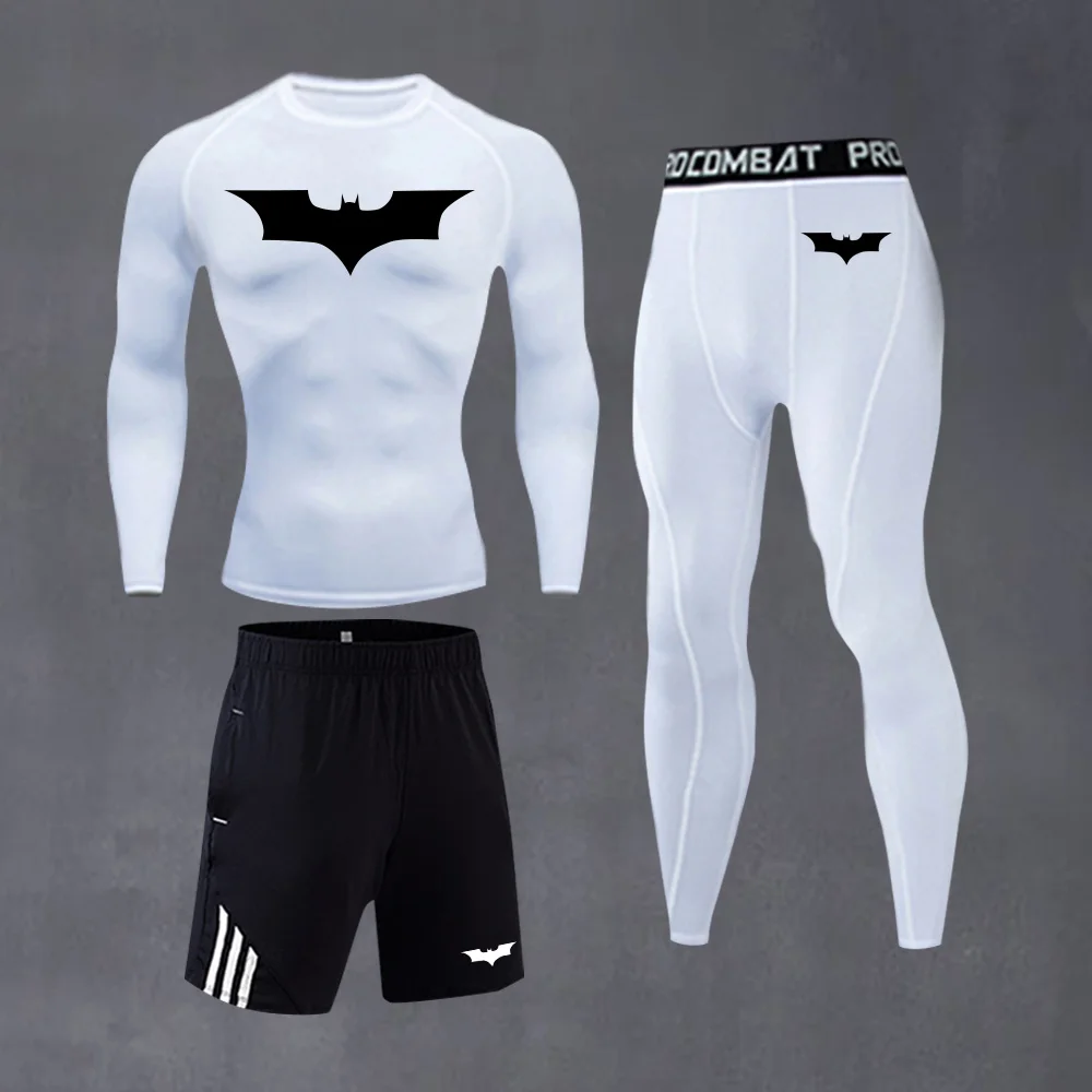 

Осенне-зимний лыжный комплект термобелья, футболка с длинным рукавом, мужской костюм для фитнеса и бега