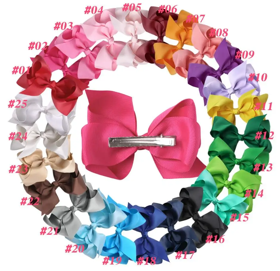 

36Pcs/Lot,4"Inch Grosgrain Ribbon Knot Bow Baby Hair Clip Sets,Girls Fabric Hairpins, DIY Hair Barrette ,Kids Hair Accessories