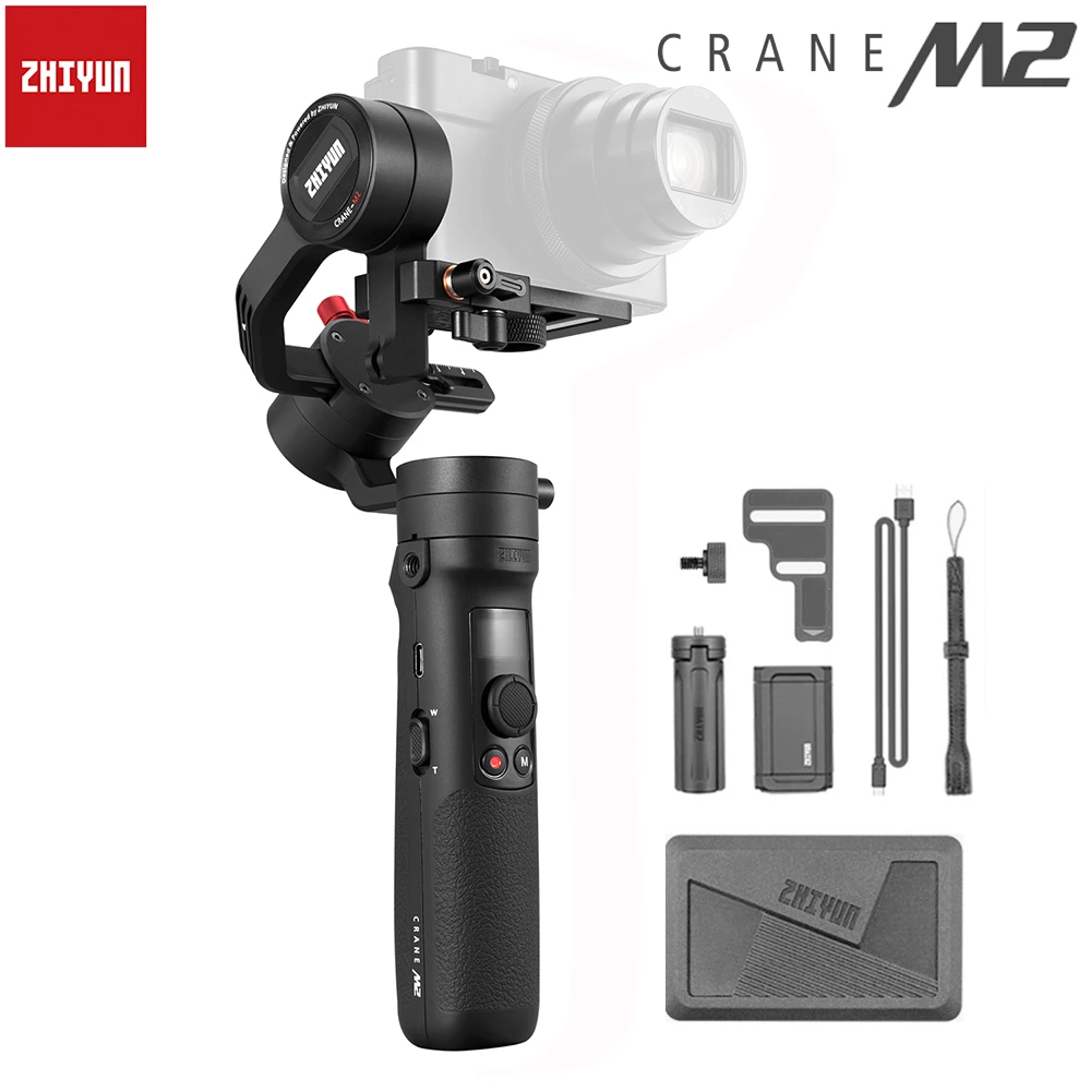 Оригинальный Zhiyun CRANE M2 компактный 3 осевой ручной шарнирный стабилизатор для