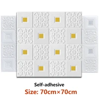 70x70cm self adhesive 3d wall stickers waterproof soundproof self adhesive panel stickers for living room bedroom decoration