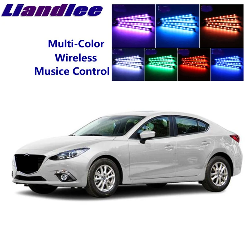 

LiandLee Car Glow Interior Floor Decorative Atmosphere Seats Accent Ambient Neon light Mazda3 Axela BL MK2 2008~2013