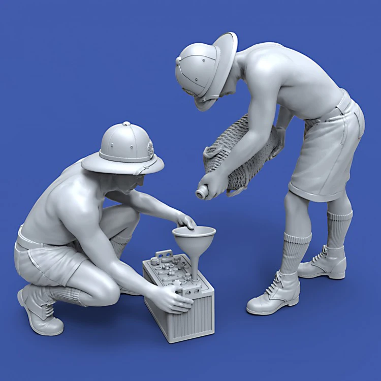 Неокрашенная полимерная фигурка итальянских солдат в масштабе 1/35|Наборы для