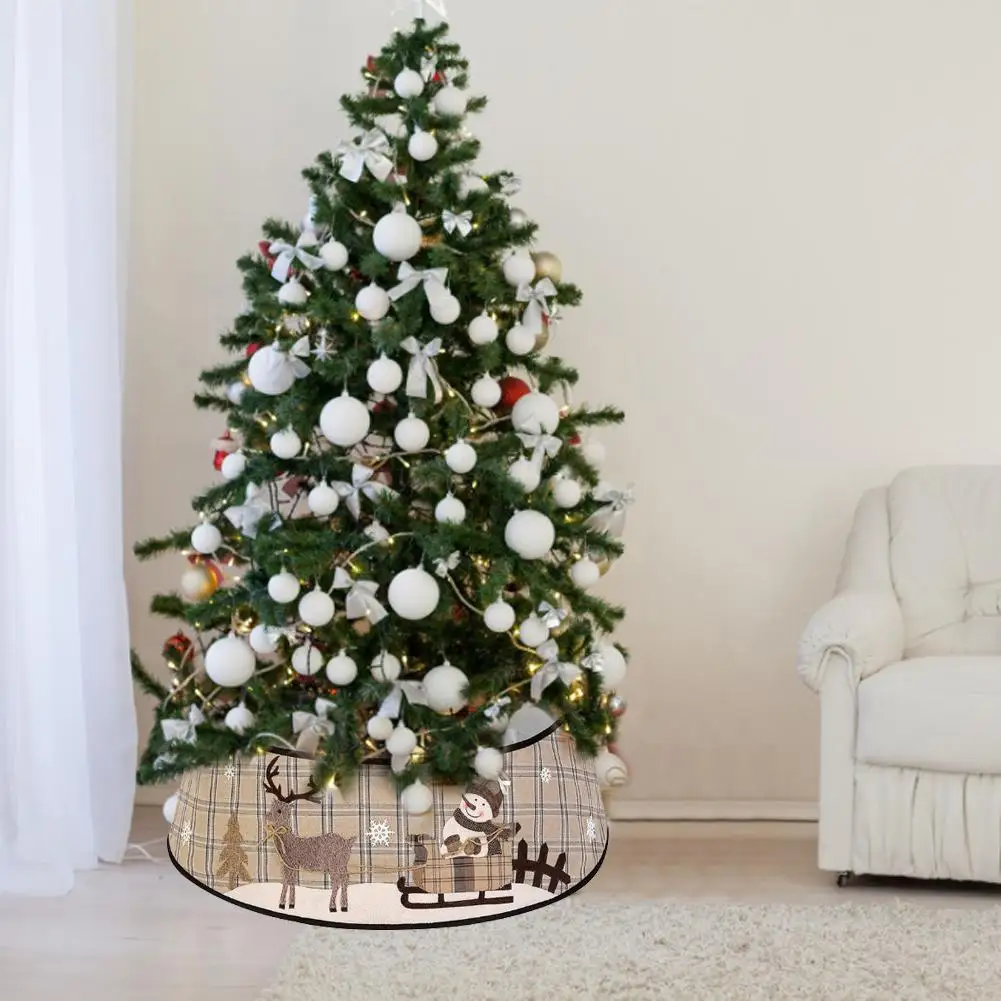 

Юбка-Снежинка для рождественской елки, декоративная Нетканая юбка для рождественской елки 48 дюймов, украшение для рождественской елки