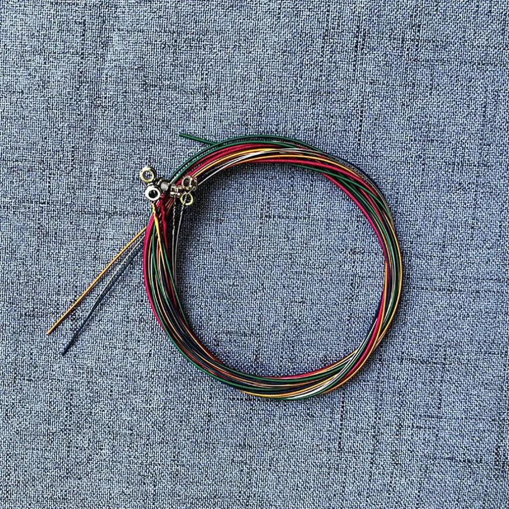 

6Pcs/set Rainbow Colorful Guitar Strings E-A For Acoustic Folk Guitar Hot Sale