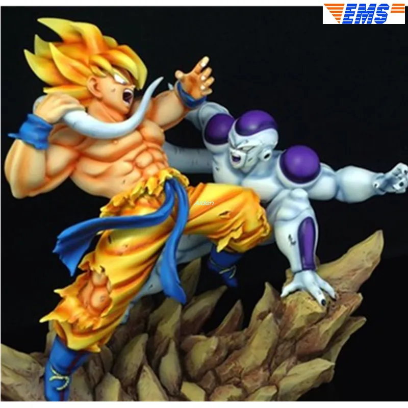 Цвет: желтый 1" Dragon Ball Z статуя Супер Saiyan бюст Сон Гоку VS Frieza полноразмерный портрет Kakarotto GK экшн-модель игрушечная коробка 30 см Z2722 - Цвет: Цвет: желтый