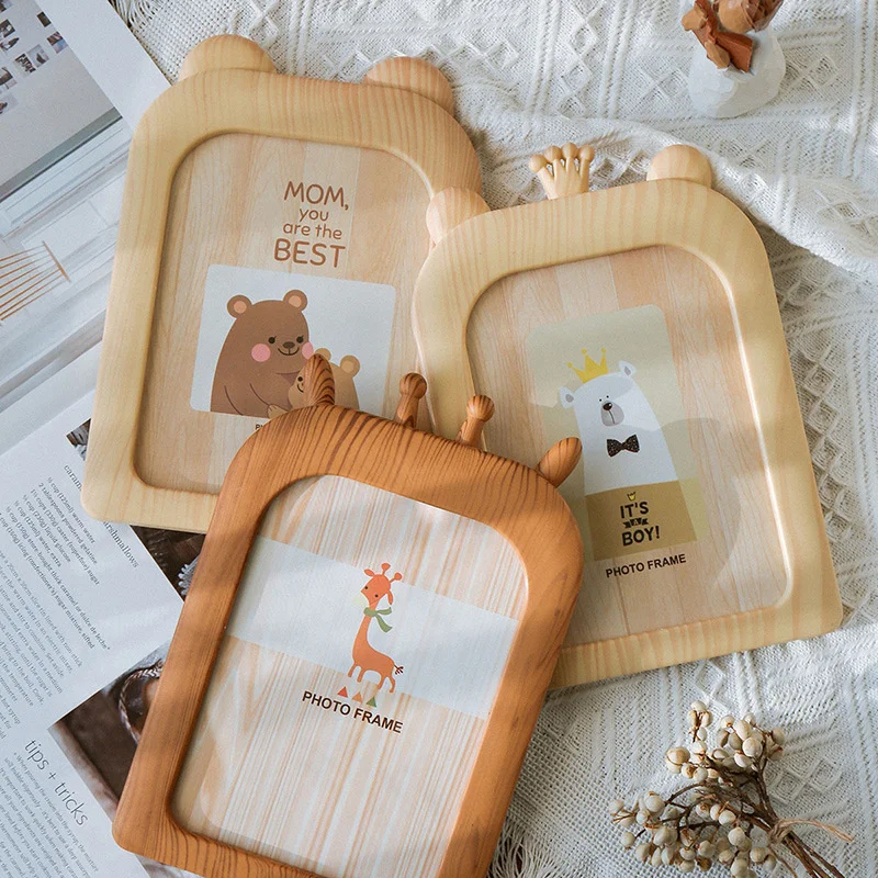 

Ins Wind Cute Creative 7 Inch Photo Frame Set Table Children'S Room Wall Decoration Desk Desktop Cartoon Frame Ornaments