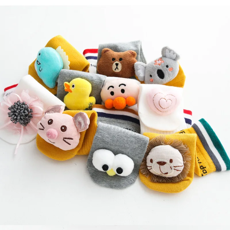 Для детей ясельного возраста гольфы из хлопка с рисунками животных мультфильмов