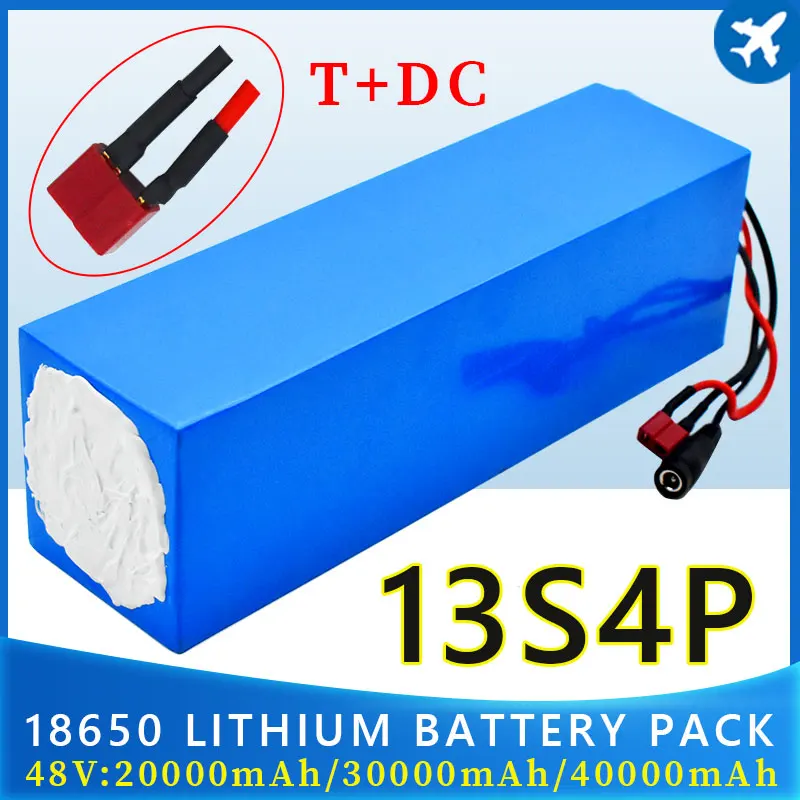 

2021 new 13S4P 40Ah 1000W 48V 18650 Lithium ion Battery Pack For 54.6v E-bike Electric Bicycle 48v Lithium ion Batteryr With BMS