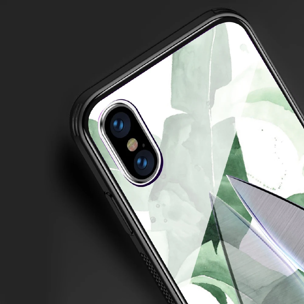 Чехол для телефона с цветочным рисунком для iPhone 7, 8, 6, 6S PLUS, XR, X, XS MAX, задняя крышка из закаленного стекла, чехол для iPhone 5 5S se, глянцевый противоударный чехол