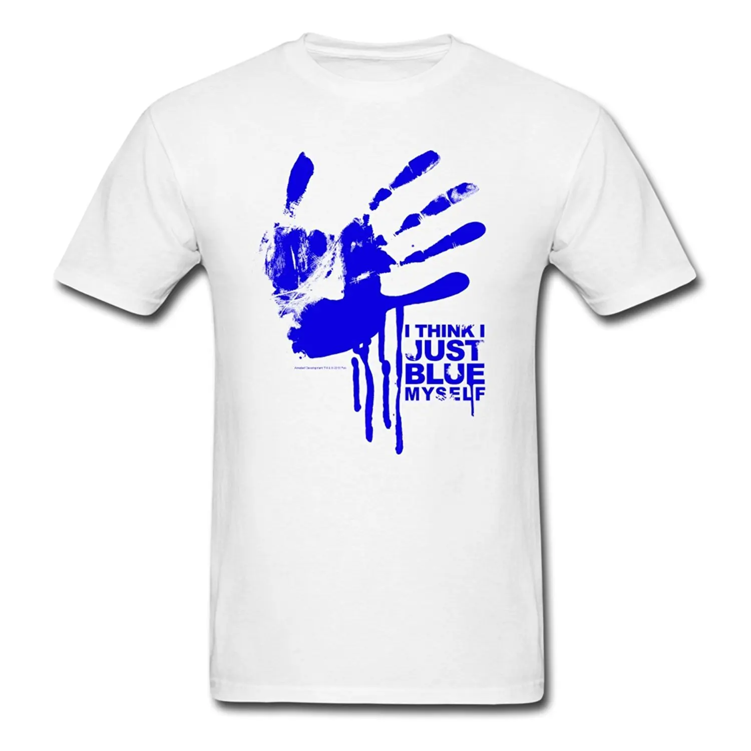 

Funny Arrested Development Myself Quote, Blue Palm Print T-Shirt. Summer Cotton Short Sleeve O-Neck Mens T Shirt New S-3XL
