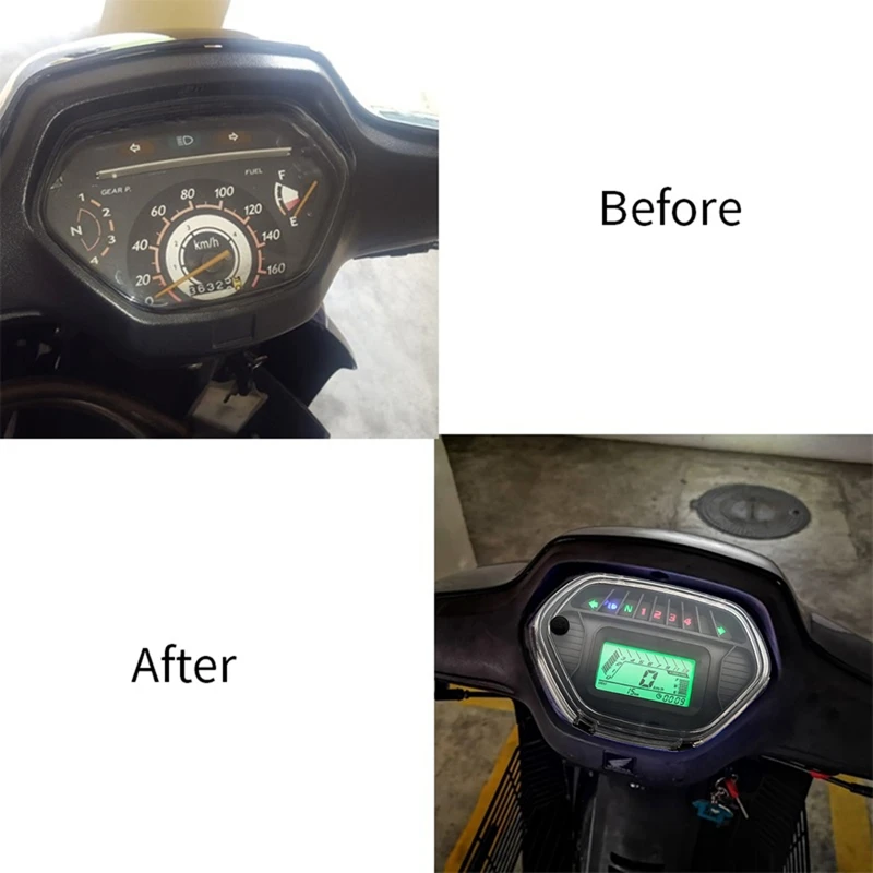

Цифровой счетчик PNP, альфа-одометр, Тахометр для Honda Wave 100 Old/Ex5 Class/Wave Alpha 110 CX CD, Спидометр с ЖК-дисплеем