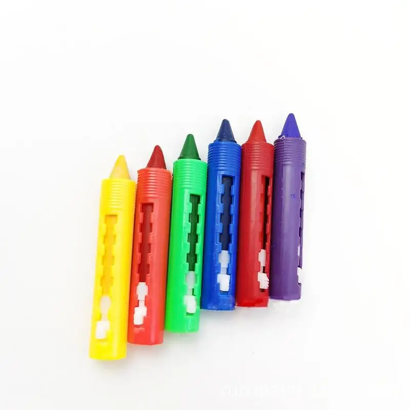 

6color/box Crayons Easy To Erase Washed Color Bathroom Graffiti Creative Color Pen Crayons For Kids Painting T7F0