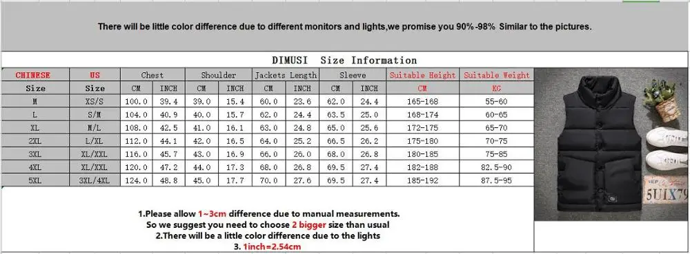 

DIMUSI Men's Sleeveless Vest Autumn Winter Fashion Male Cotton-Padded Vest Coats Men Stand Collar Thicken Waistcoats Clothing