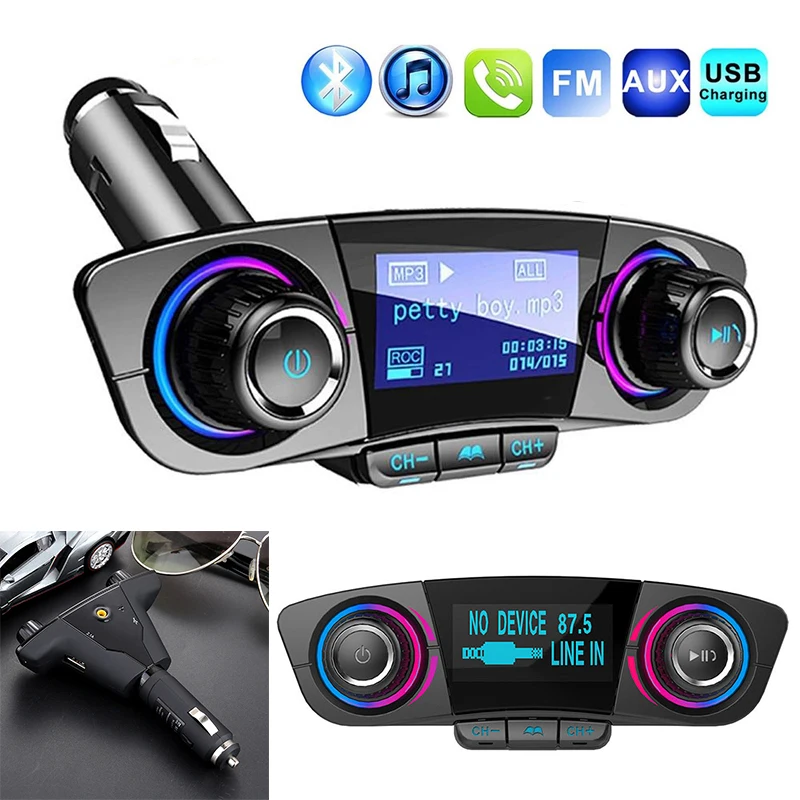 Беспроводной автомобильный mp3-плеер с Bluetooth fm-передатчик радио ЖК-дисплей USB