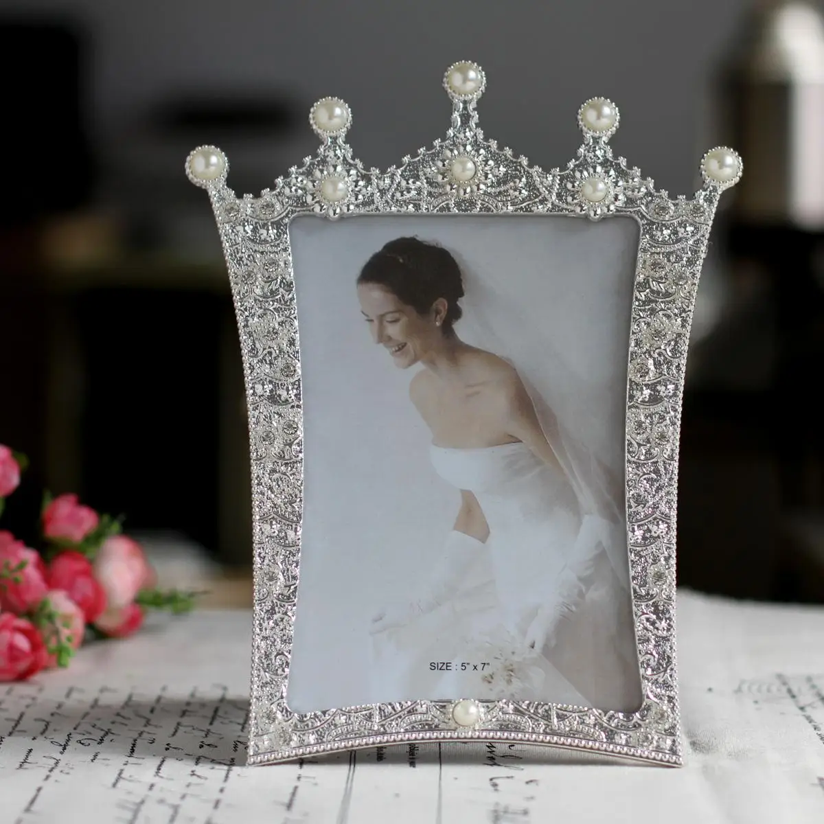 Держатель для фотографий дома украшения стен фоторамки детей блестящая корона