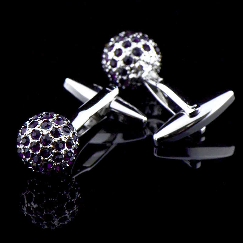 

1 Pairs Dark Purple Sleeve Nails Men's Shirt Cufflinks Silver Cuff Links Buttons Jewelry Clothing Accessories